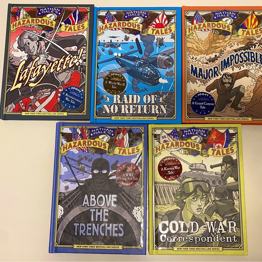 EUC Set of 5 Books Nathan Hale’s Hazardous Tales Graphic Novels